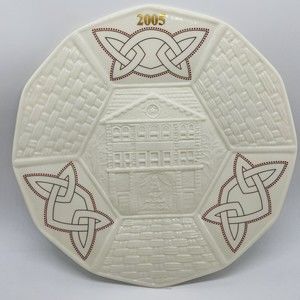 New w Tag Rare Belleek 2005 Christmas Collectors Plate Dish Limited Ed 1653/3000